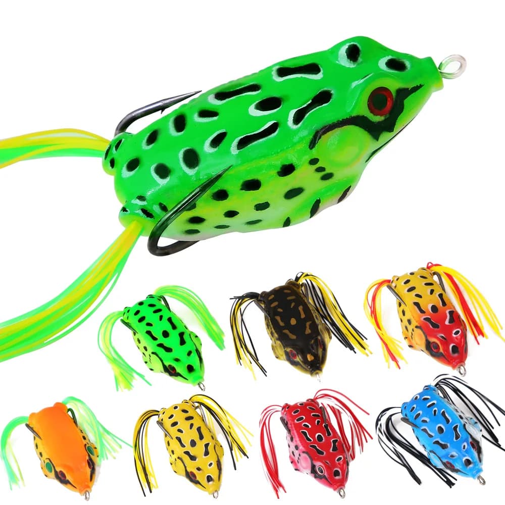 1 Pcs 5G 8.5G 13G 17.5G Frog Lure Soft Tube Bait Plastic Fishing Lure with Fishing Hooks Top Water Ray Frog Artificial 3D Eyes - Image 1