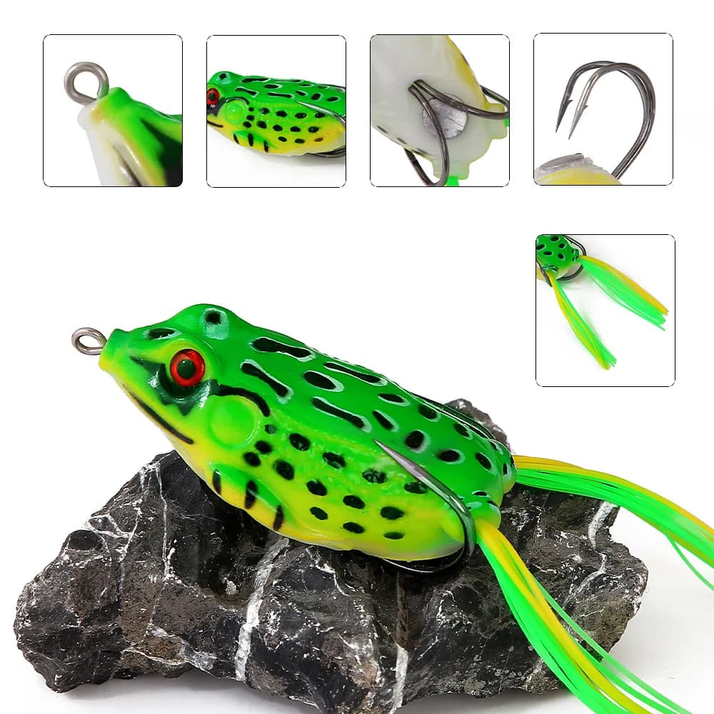 1 Pcs 5G 8.5G 13G 17.5G Frog Lure Soft Tube Bait Plastic Fishing Lure with Fishing Hooks Top Water Ray Frog Artificial 3D Eyes - Image 2