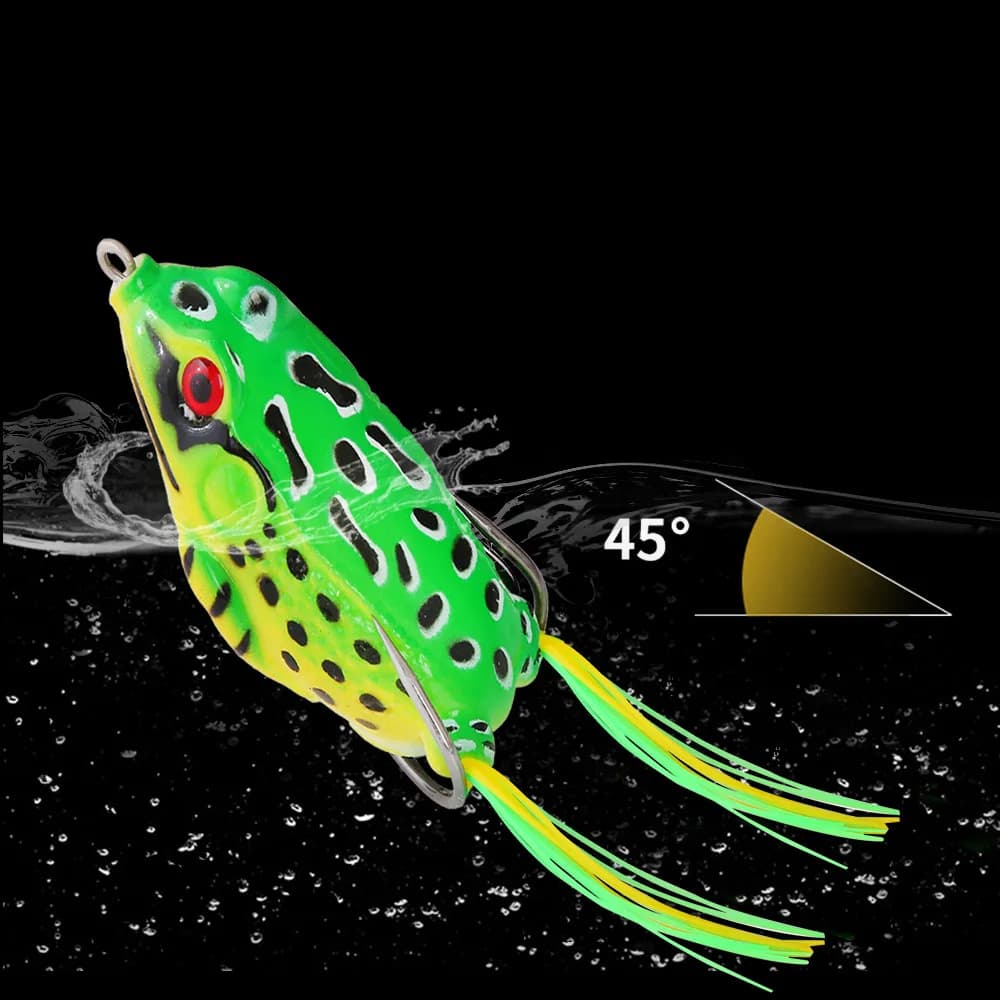 1 Pcs 5G 8.5G 13G 17.5G Frog Lure Soft Tube Bait Plastic Fishing Lure with Fishing Hooks Top Water Ray Frog Artificial 3D Eyes - Image 3