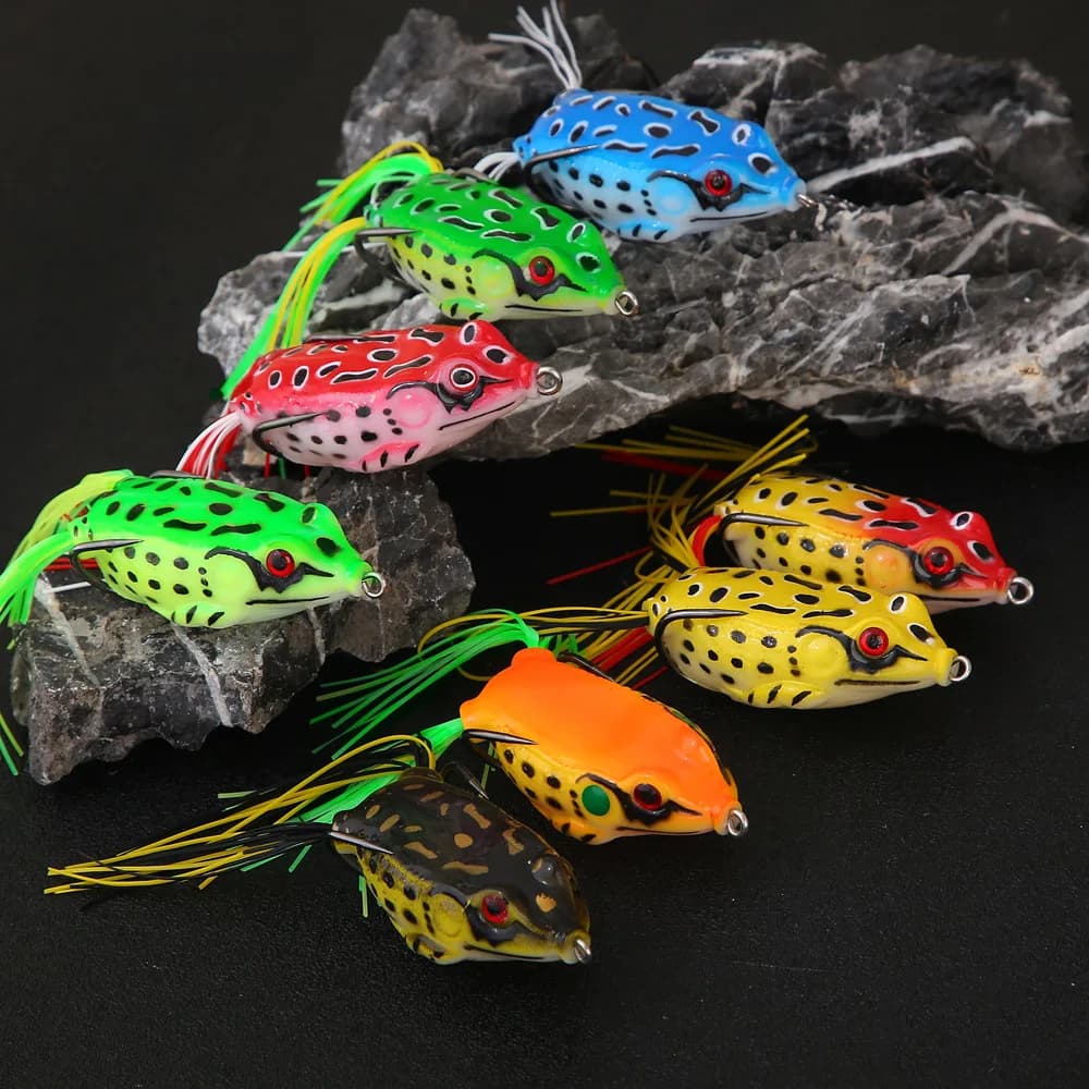 1 Pcs 5G 8.5G 13G 17.5G Frog Lure Soft Tube Bait Plastic Fishing Lure with Fishing Hooks Top Water Ray Frog Artificial 3D Eyes - Image 4