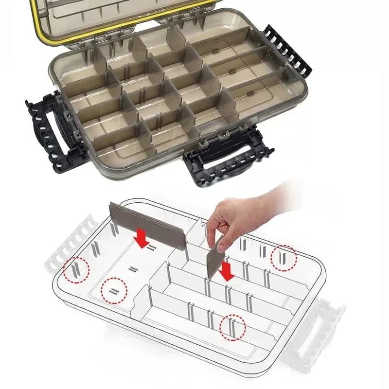 Waterproof Fishing Tackle Box Large Capacity Fishing Accessories Tool Storage Box Fish Hook Lure Fake Bait Box Fishing Supplies - Image 6