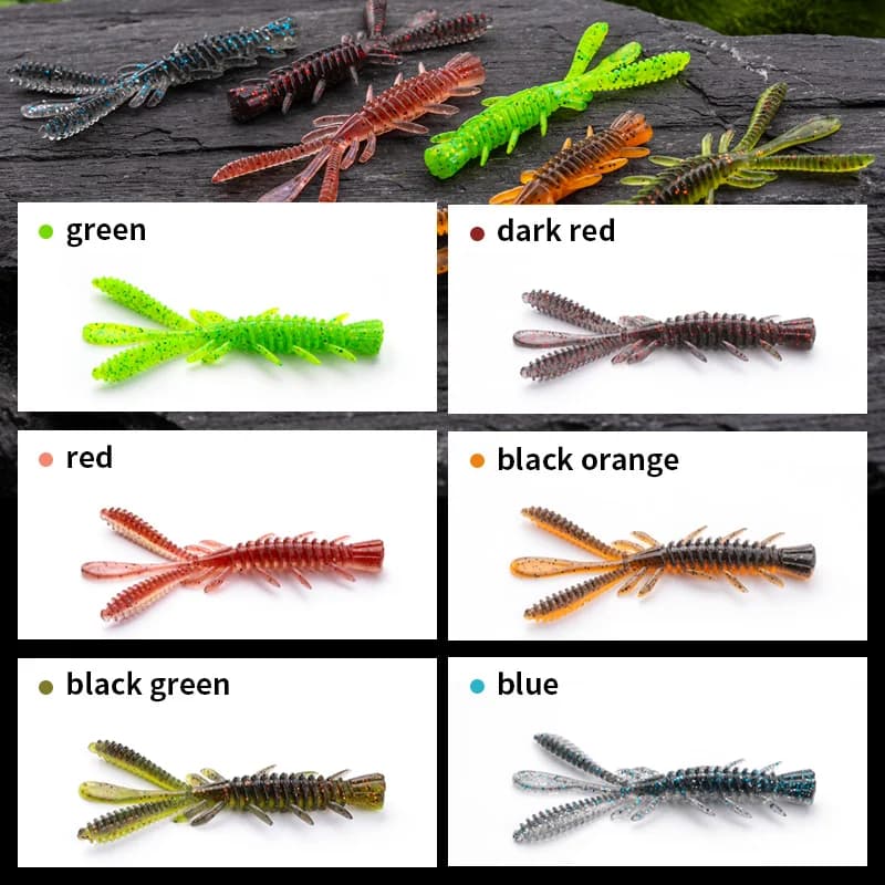 LINNHUE Floating Soft Shrimp Fishing Bait NED Rig Wobblers Shrimp Swim Lure Jig Salt Silicone Swimbait with Fish Attractant - Image 3