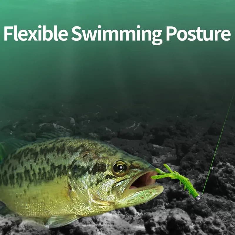 LINNHUE Floating Soft Shrimp Fishing Bait NED Rig Wobblers Shrimp Swim Lure Jig Salt Silicone Swimbait with Fish Attractant - Image 4