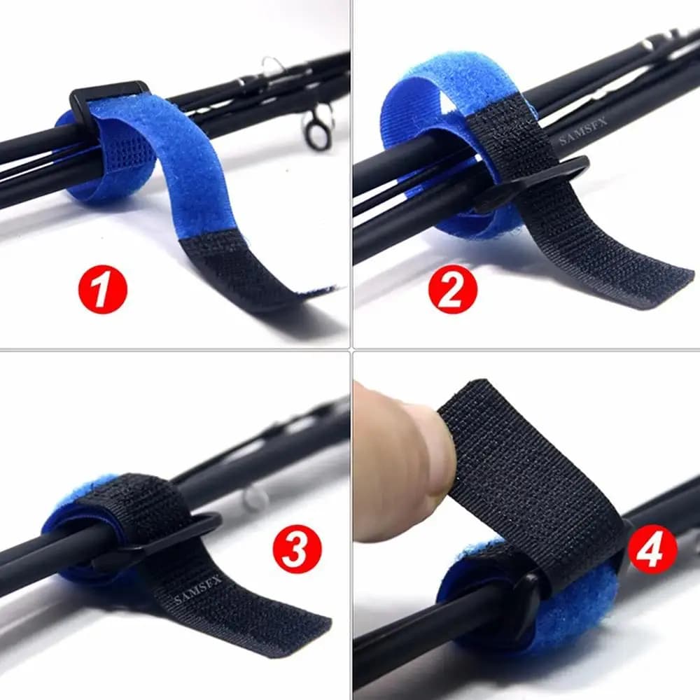 Fishing Rod Tie Holder Strap Suspender Fastener Hook Loop Ties Belt Fishing Rod Strapping Wrap Band Outdoor Fish Tool - Image 5