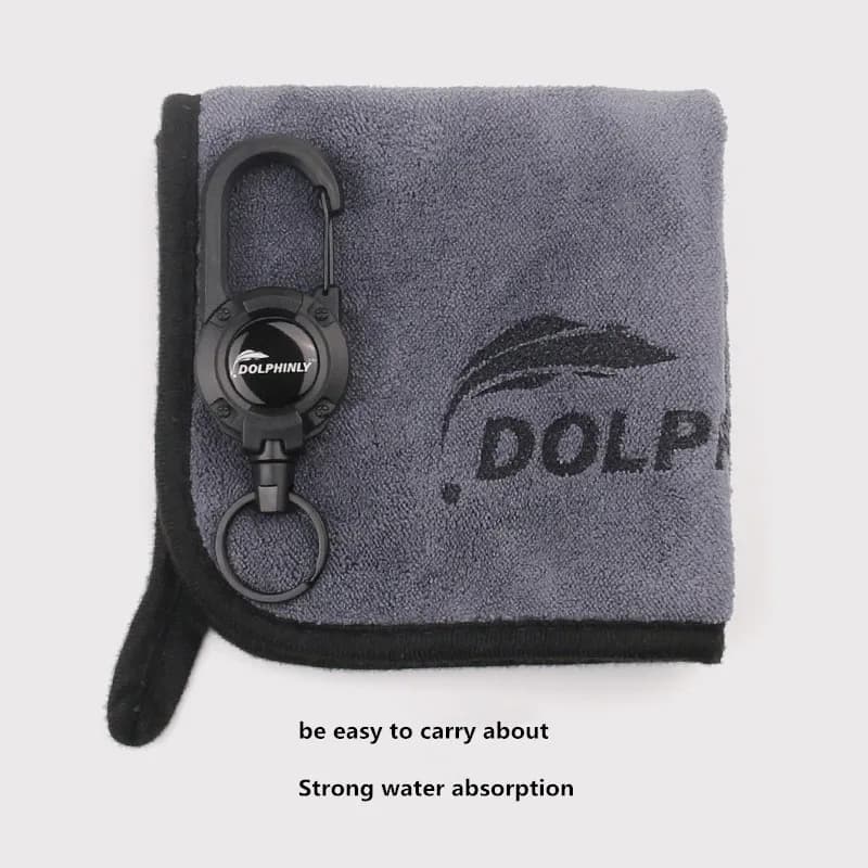 Portable buckle fishing towel with thickened anti slip and hand wiping properties, absorbent cotton towel, outdoor fishing tool - Image 5