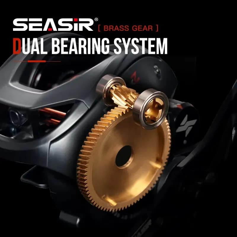 SEASIR Cast X2 Baitcasting Reel 7.3:1 Hybrid Ceramic Bearing Carbon Fiber Washer Dual Bearing System N52 Brake Fishing Reels - Image 5