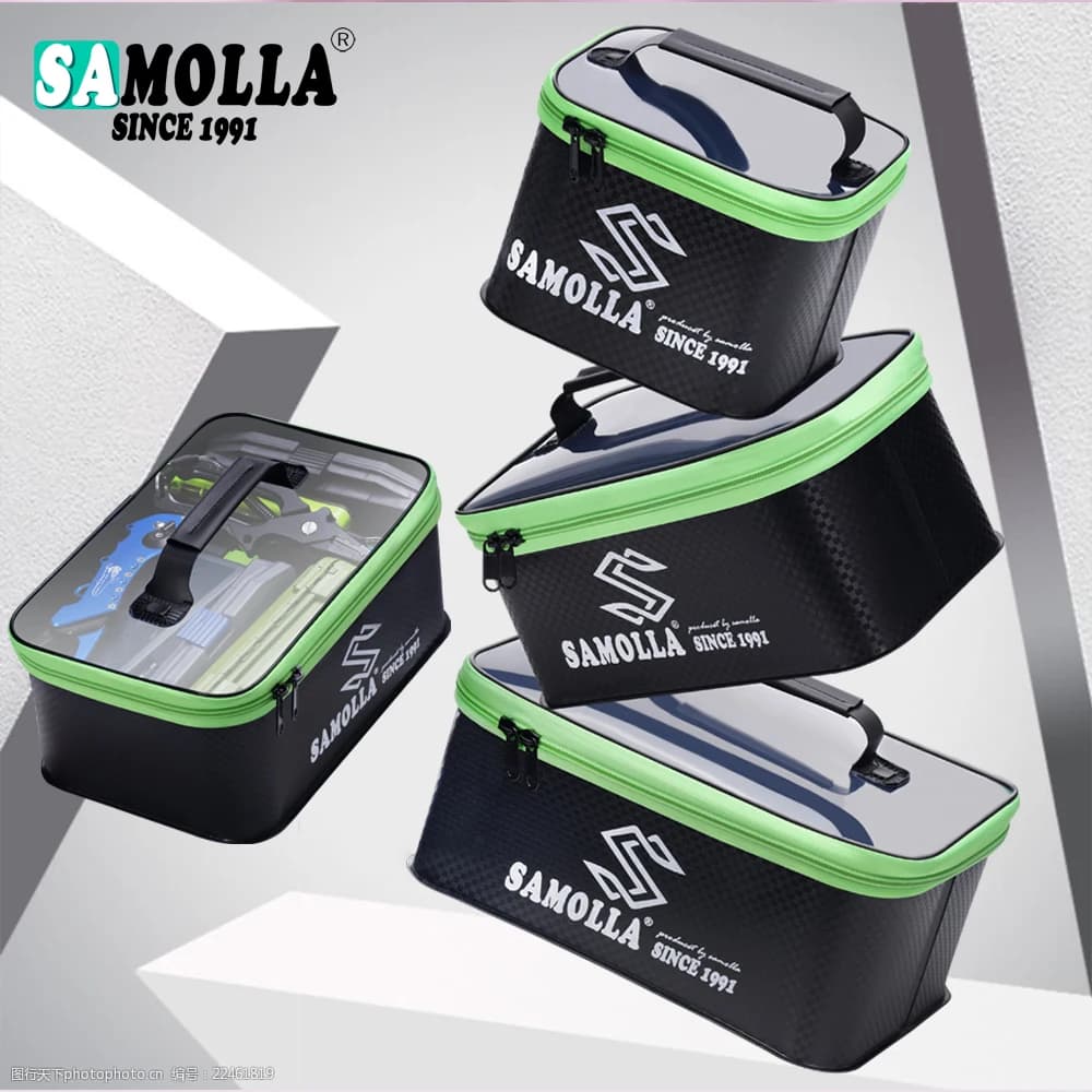 EVA Thicken Fishing Box Bag Waterproof Fishing Gear Boxes Live Fish Bucket Fishing Main Sub Line Float Storage Case Handbag - Image 1