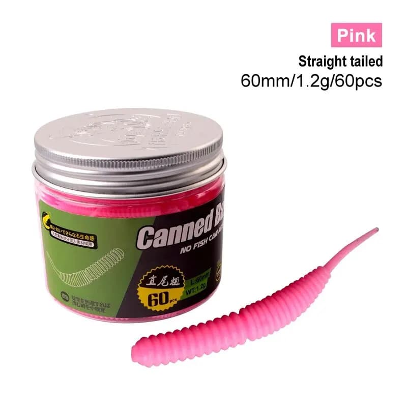 60pcs 1.2g 6cm Fishing Lure Mini Soft Worm Shrimp Jerkbait Fish Ocean Rock Lure Bass Soft Fish Smell Swimbait Soft Bait Pesca - Image 5