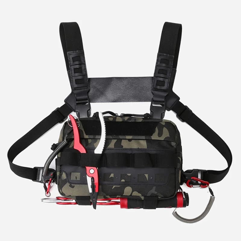 Fishing Vest Bag Men's Camo Fishing Lures Utility Tackle Chest Bags Waist Pack Outdoor Mountaineering Camping Hiking Hunting - Image 2