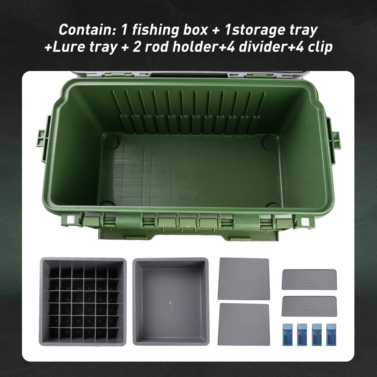 Large Fishing Tackle Box Multifunction Capacity Stand Rod Holder Cup Holder High Quality Plastic Egi Box Fishing Box - Image 2
