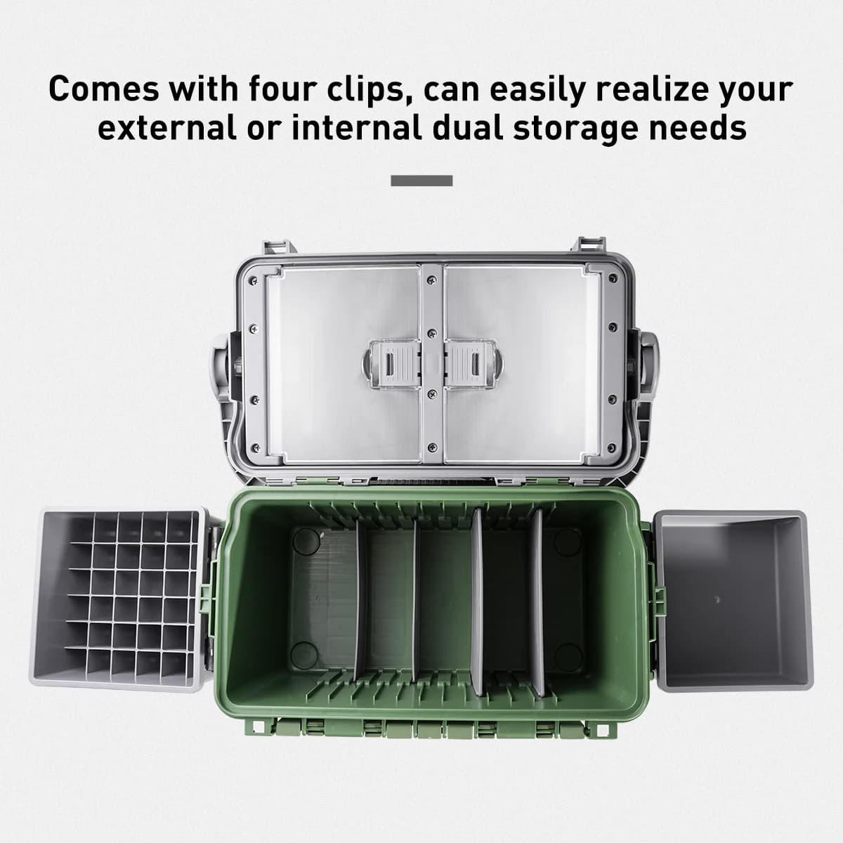 Large Fishing Tackle Box Multifunction Capacity Stand Rod Holder Cup Holder High Quality Plastic Egi Box Fishing Box - Image 4
