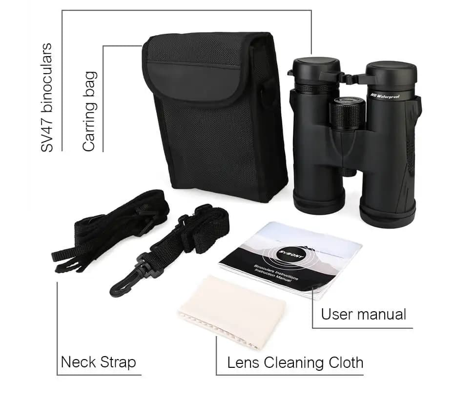 SVBONY Bird Watching Telescope SV47 Powerful Binoculars 8x32/8x42/10x42 Professional IPX7 Waterproof camping equipment Survival - Image 6