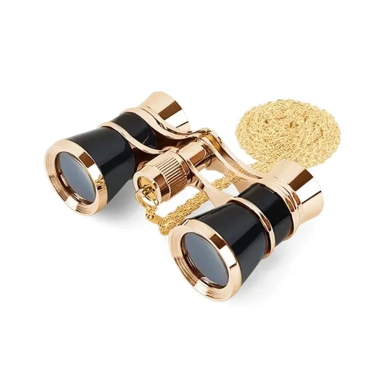 Opera Glasses Binoculars Metal Body With Chain/handle Theater Telescope Women Girls Optical Design Gift Retro Binoculars - Image 3