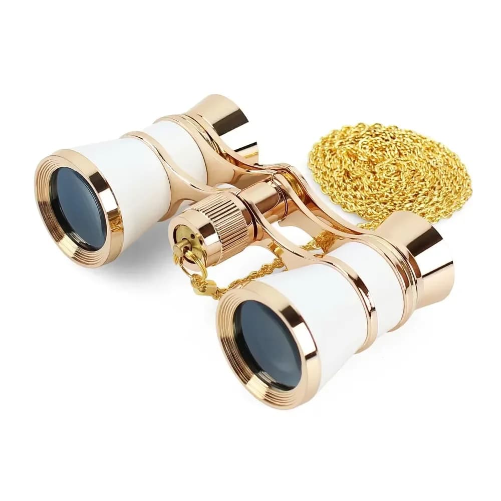 Opera Glasses Binoculars Metal Body With Chain/handle Theater Telescope Women Girls Optical Design Gift Retro Binoculars - Image 6