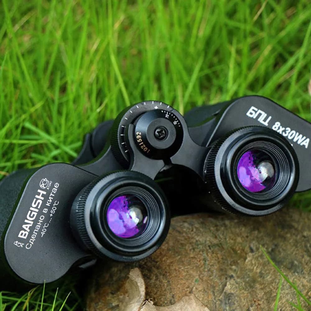 Baigish 8x30 Russian Binoculars Full Metal Structure Glasses Professional Military Waterproof Telescope Leather Bag For Hunting - Image 2