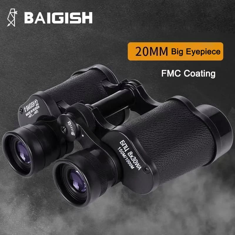 Baigish 8x30 Russian Binoculars Full Metal Structure Glasses Professional Military Waterproof Telescope Leather Bag For Hunting - Image 5