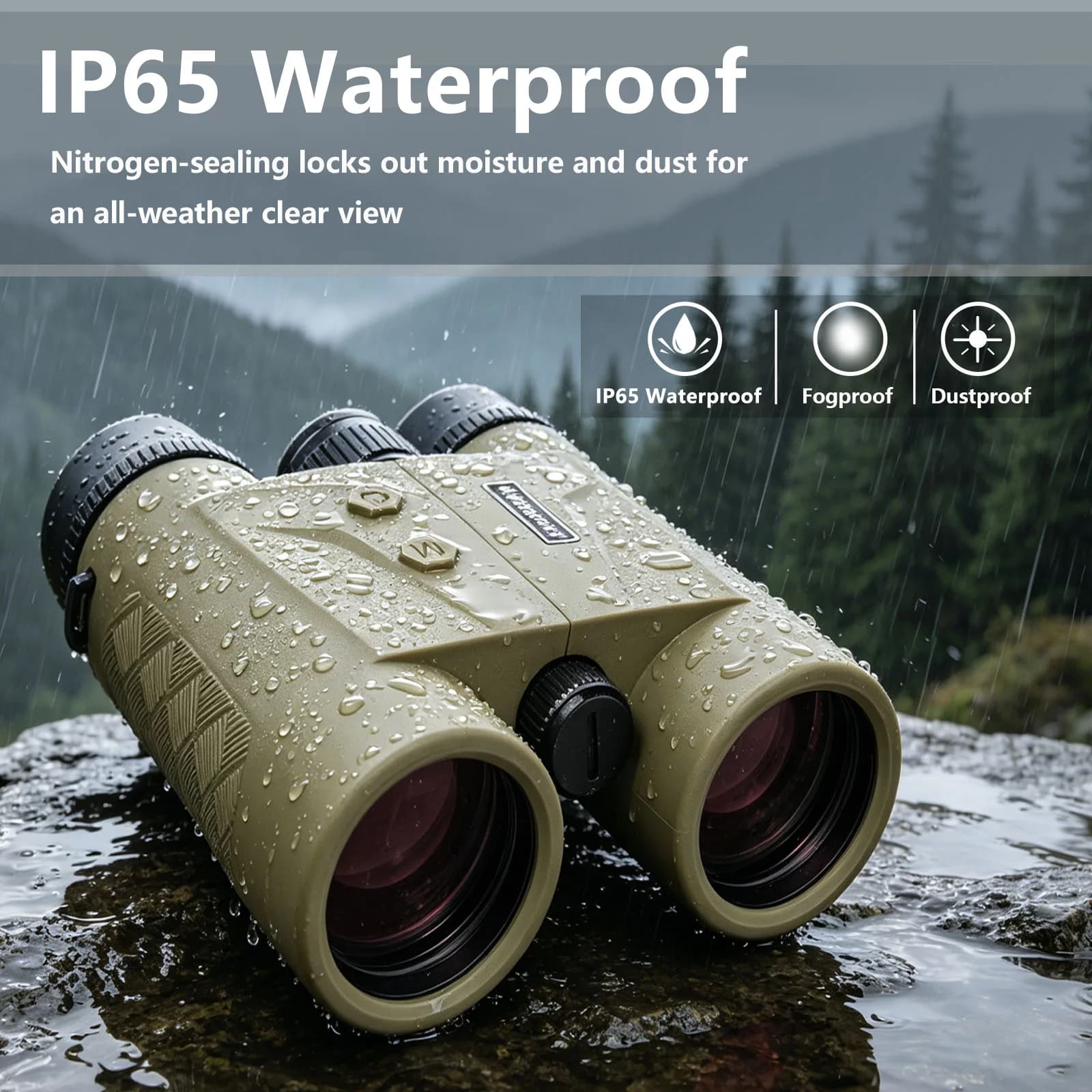 BOSHIWEI 10x42 Laser Rangefinder Binoculars Multicoated Lens HD Telescope for Outdoor Camping and Long Distance Measuring - Image 4