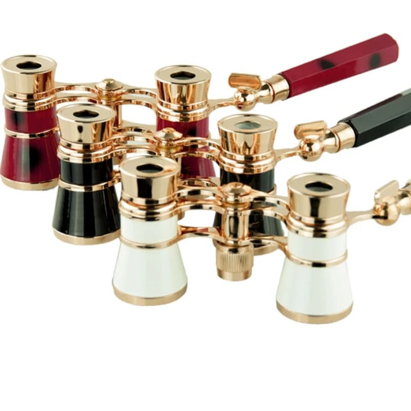Hot New 3x25 Vintage Binoculars Telescope Opera Theater Glasses with Retractable Handle Women Girls Telescope Hose Racing Glass - Image 1