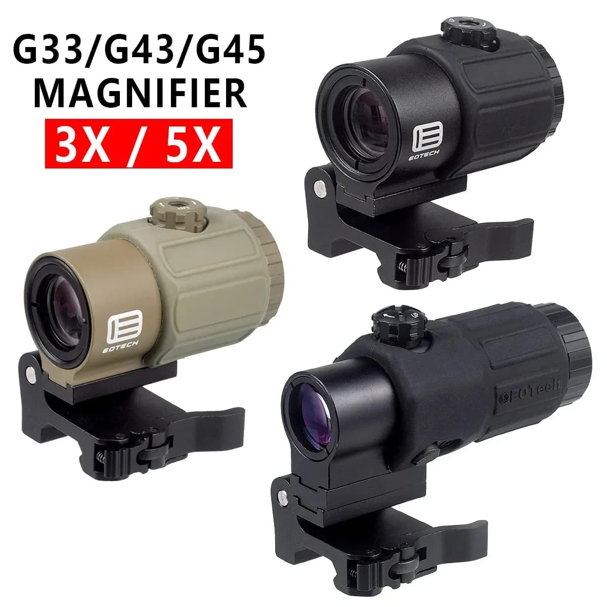 Tactical 551 552 553 558 Red Dot Holographic Sight Eotech G33 G43 G45 Scope 3X Magnifier Hunting Scope Hydra Riser Airsoft Scope - Image 5