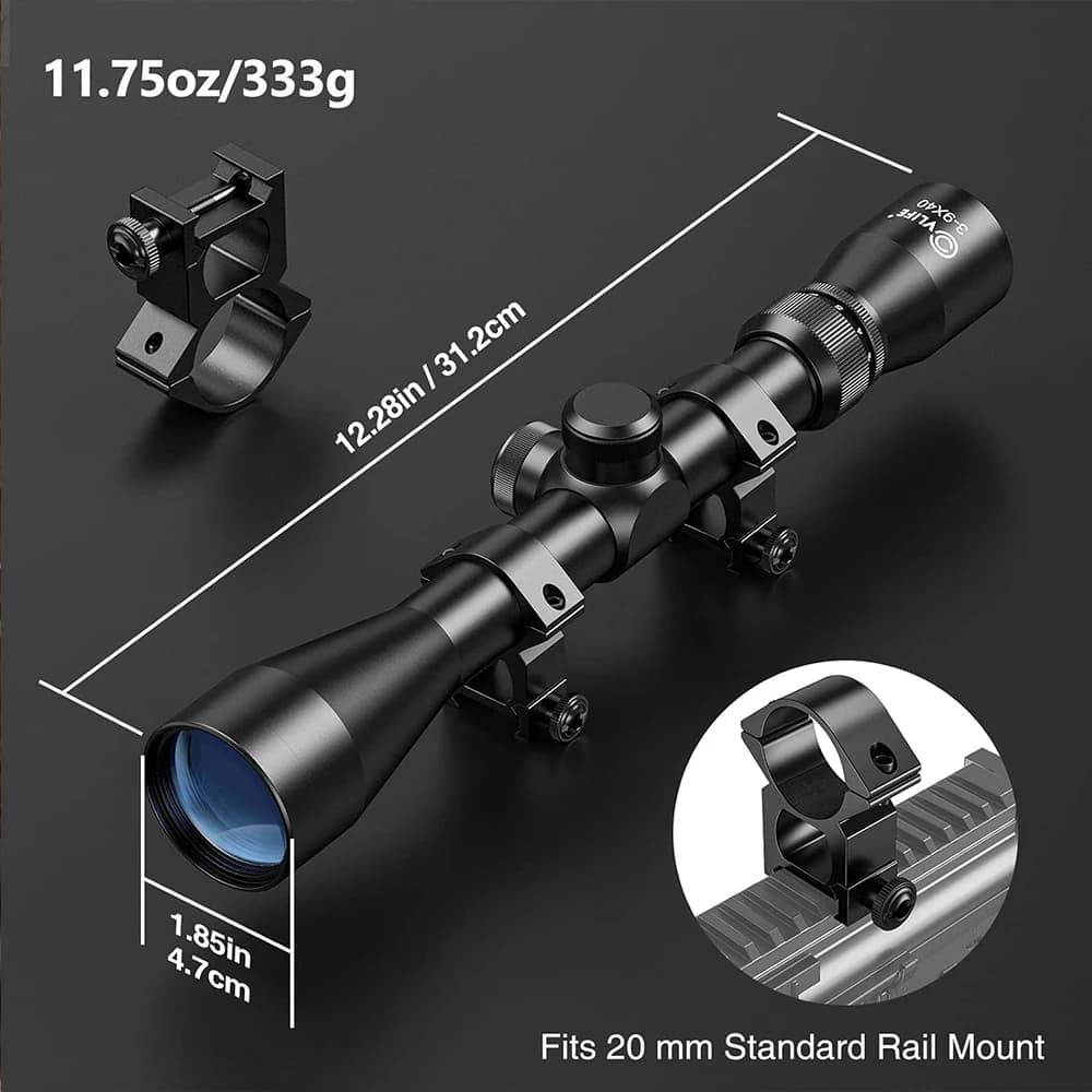 3-9X40 Hunting Deer Air Scope Wire Rangefinder Reticle Crossbow Mil Dot Reticle Scopes Optical Sights - Image 4