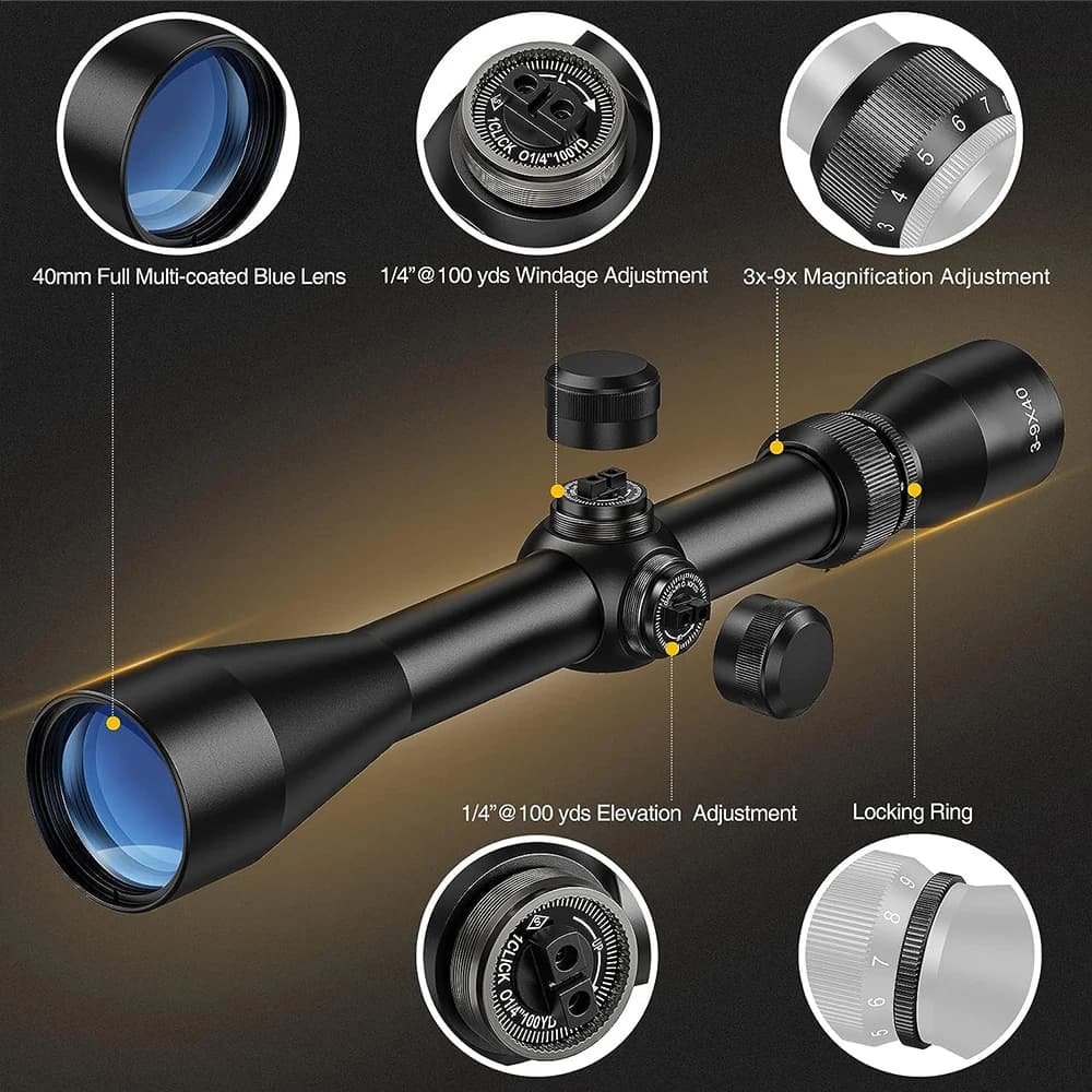 3-9X40 Hunting Deer Air Scope Wire Rangefinder Reticle Crossbow Mil Dot Reticle Scopes Optical Sights - Image 5