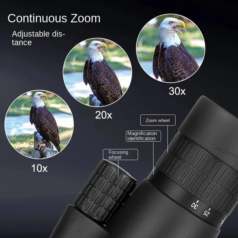 10-30x50 Zoom HD Telescope Monocular Camping Powerful Largo Alcance With Tripod Phone Clip For Watching Bird Hunting Binoculars - Image 3