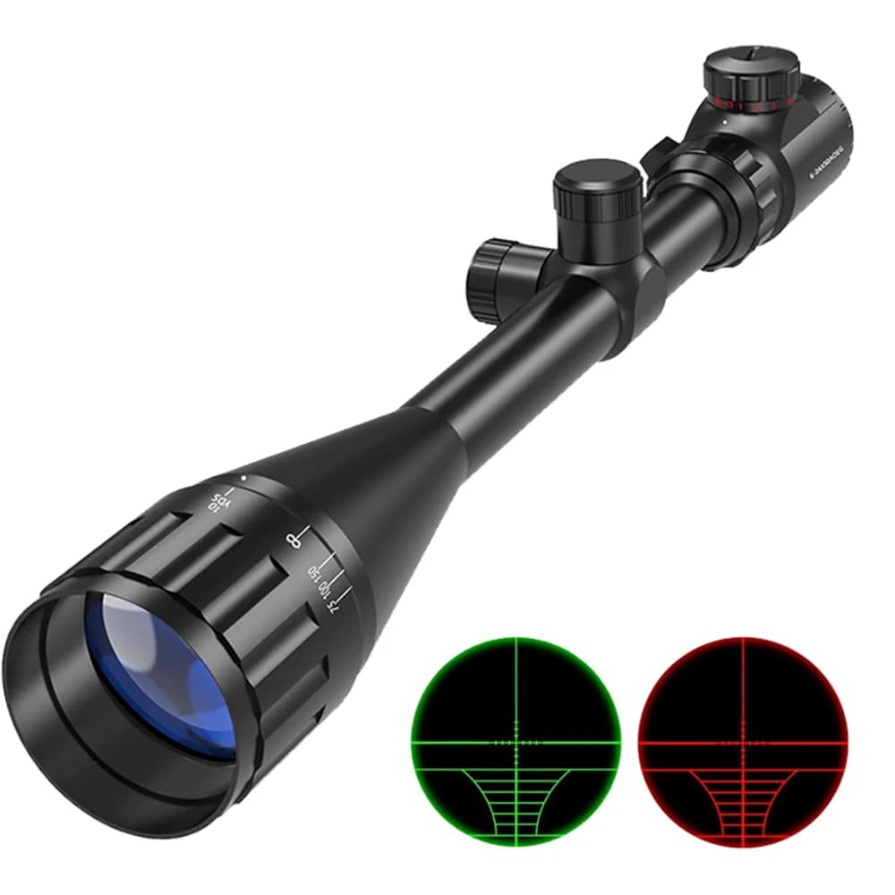 6-24x50 AOE Hunting Scopes Long-Range Scope Illuminated Red/Green Reticle Tactical Optical Sight - Image 1