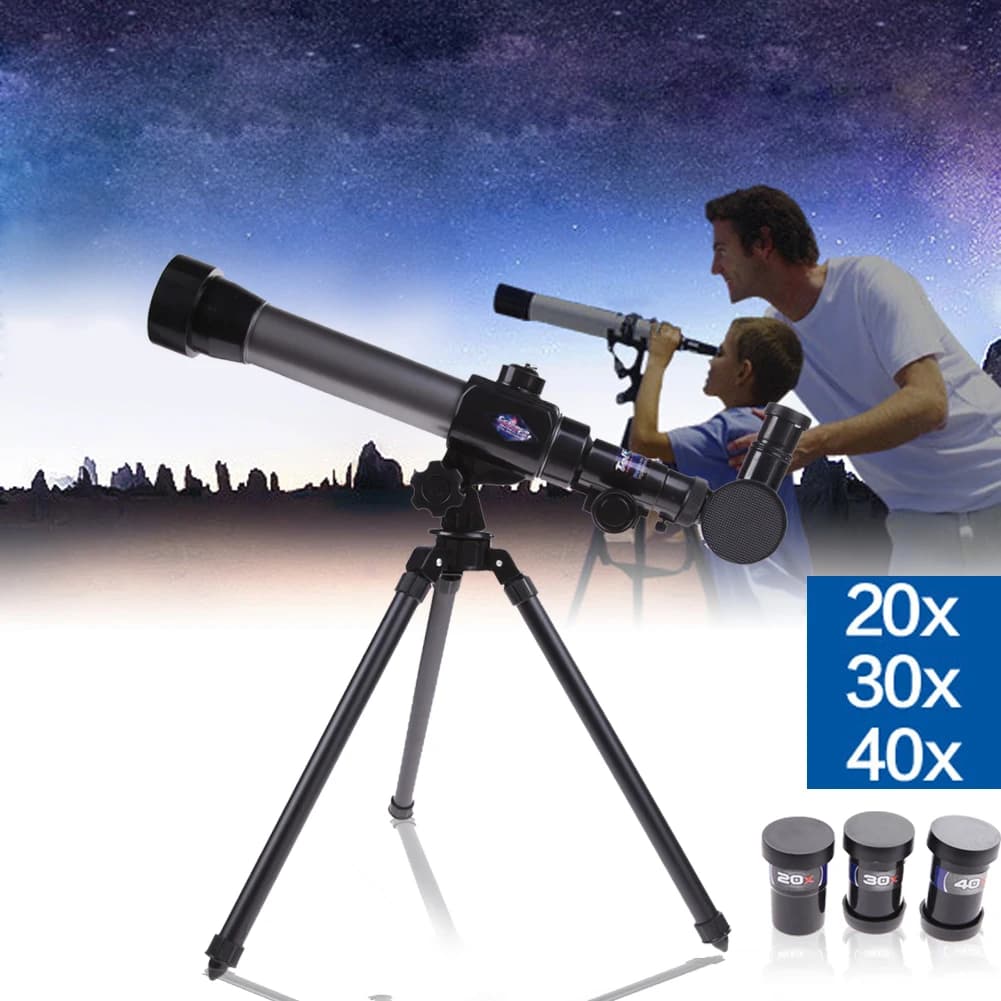 Children Science Astronomical Telescope Monocular Introductory Teaching Aids High Powered Eyepiece 20X 30X 40X - Image 1