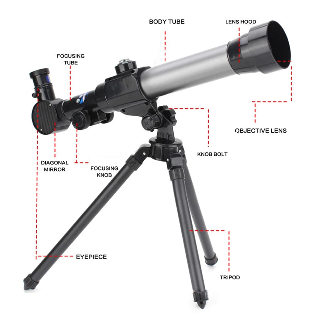Children Science Astronomical Telescope Monocular Introductory Teaching Aids High Powered Eyepiece 20X 30X 40X - Image 3