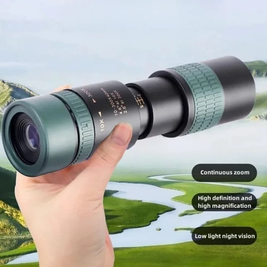 10-300X Zoom High Definition Powerful Binocular Telescope Remote Portable High Quality Professional Hunting Monocular Telescope - Image 1