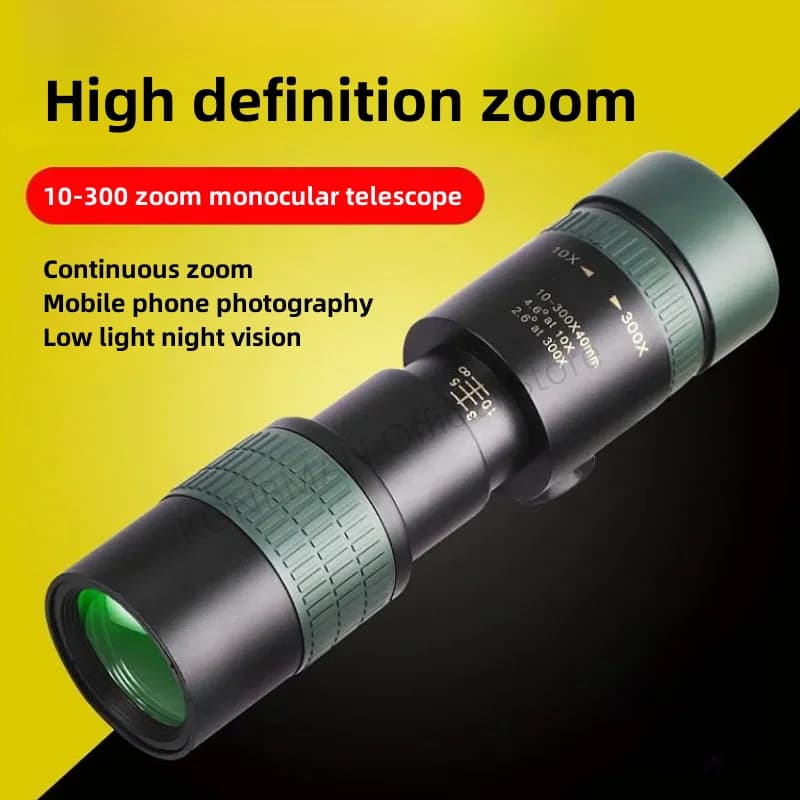 10-300X Zoom High Definition Powerful Binocular Telescope Remote Portable High Quality Professional Hunting Monocular Telescope - Image 3