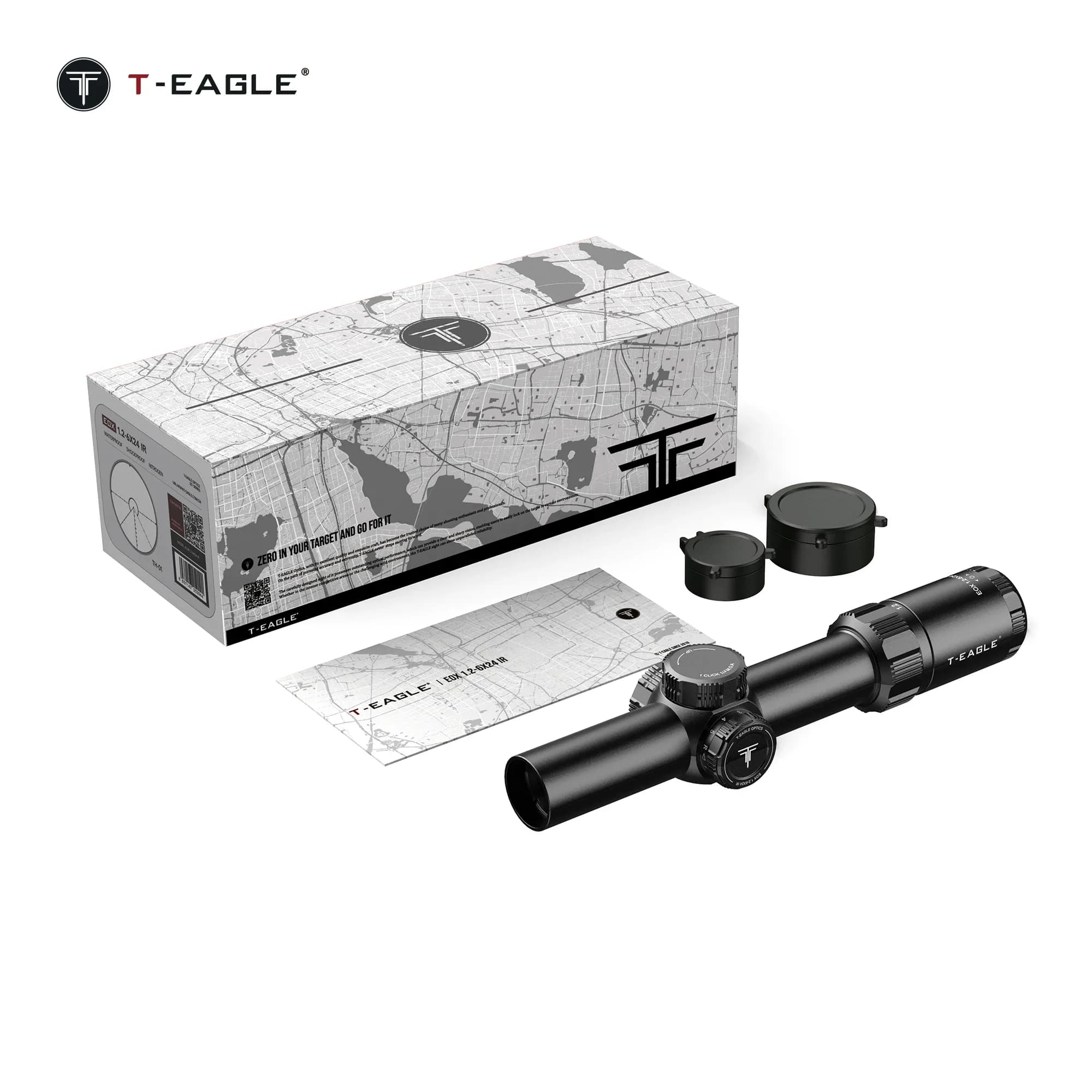 Tactical EOX1.2-6 X24 IR Optical Rifle Scope Red/Green Illuminated Adjustable Shooting Riflescope Hunting Telescopic Sight - Image 6