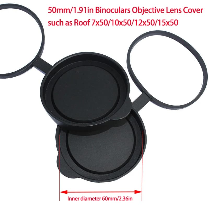 Binoculars Protective Rubber Objective Lens Caps 42mm/50mm Binocular Eyepiece Lens Cover Telescope Cover Lens Protection - Image 2