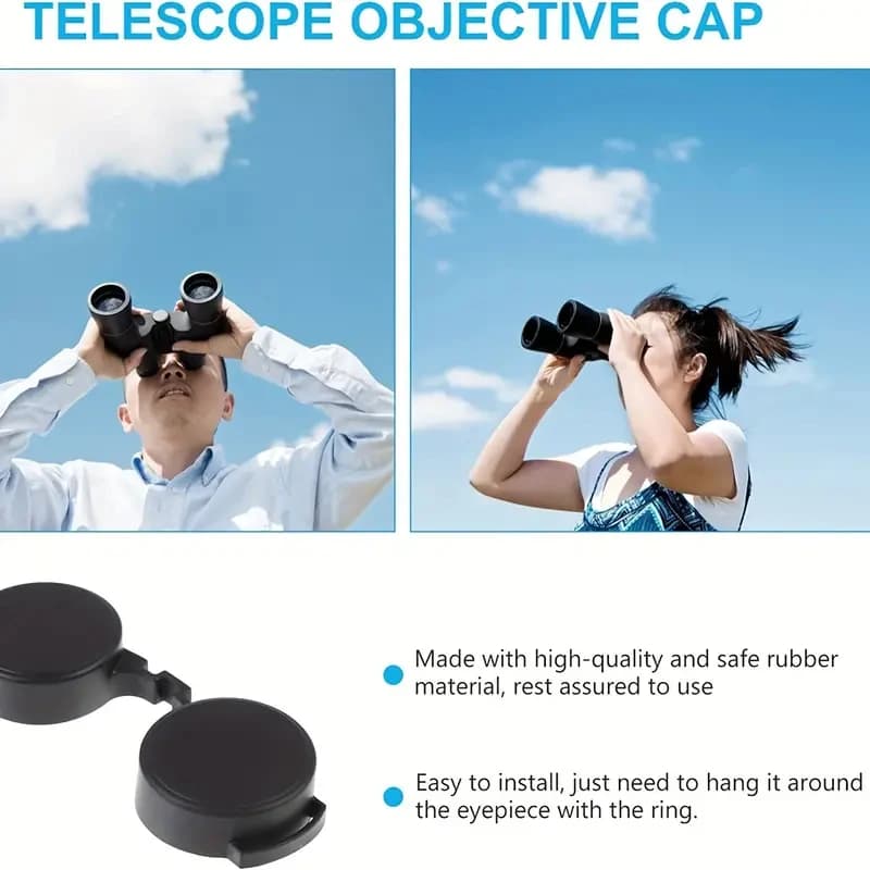 Binoculars Protective Rubber Objective Lens Caps 42mm/50mm Binocular Eyepiece Lens Cover Telescope Cover Lens Protection - Image 4
