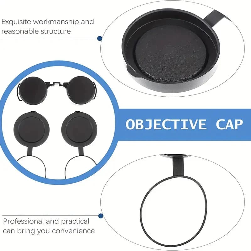 Binoculars Protective Rubber Objective Lens Caps 42mm/50mm Binocular Eyepiece Lens Cover Telescope Cover Lens Protection - Image 5