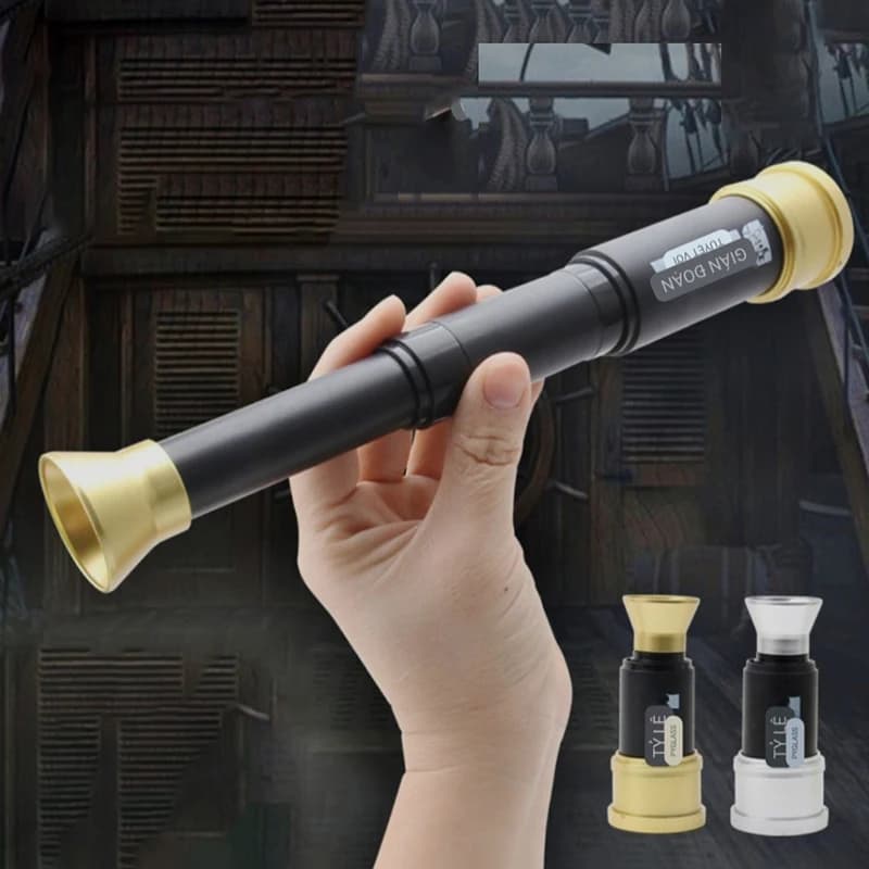 Plastic Pirate Retro Pirate Pocket Monocular Zoomable Portable Captain Toys Monocular Telescope Handheld Telescope Pirate Toy - Image 4