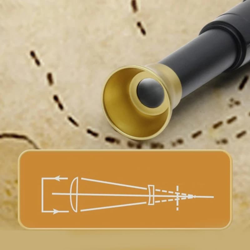 Plastic Pirate Retro Pirate Pocket Monocular Zoomable Portable Captain Toys Monocular Telescope Handheld Telescope Pirate Toy - Image 5