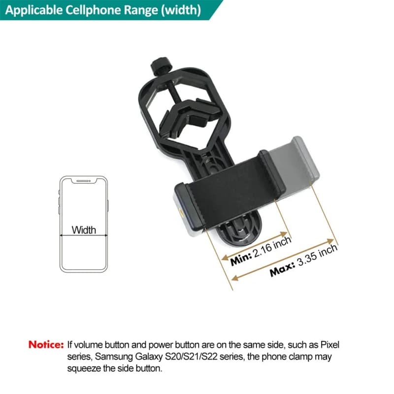 Telescope Phone Adapter Universal Cellphone Bracket Mount for Monocular Binoculars Spotting Scope - Image 3