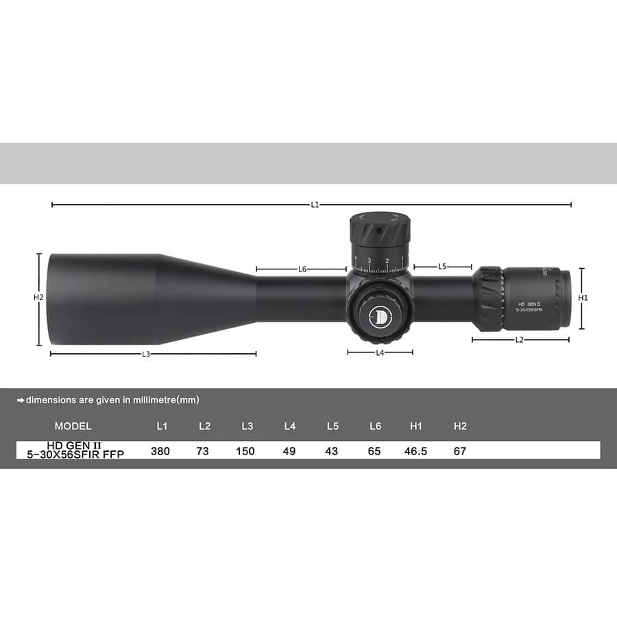 Discovery HD GEN-II 5-30X56SFIR FFP Tactical Riflescope HD Illumination Sight First Focal Plane Shooting Scopes With 34mm Tube - Image 2
