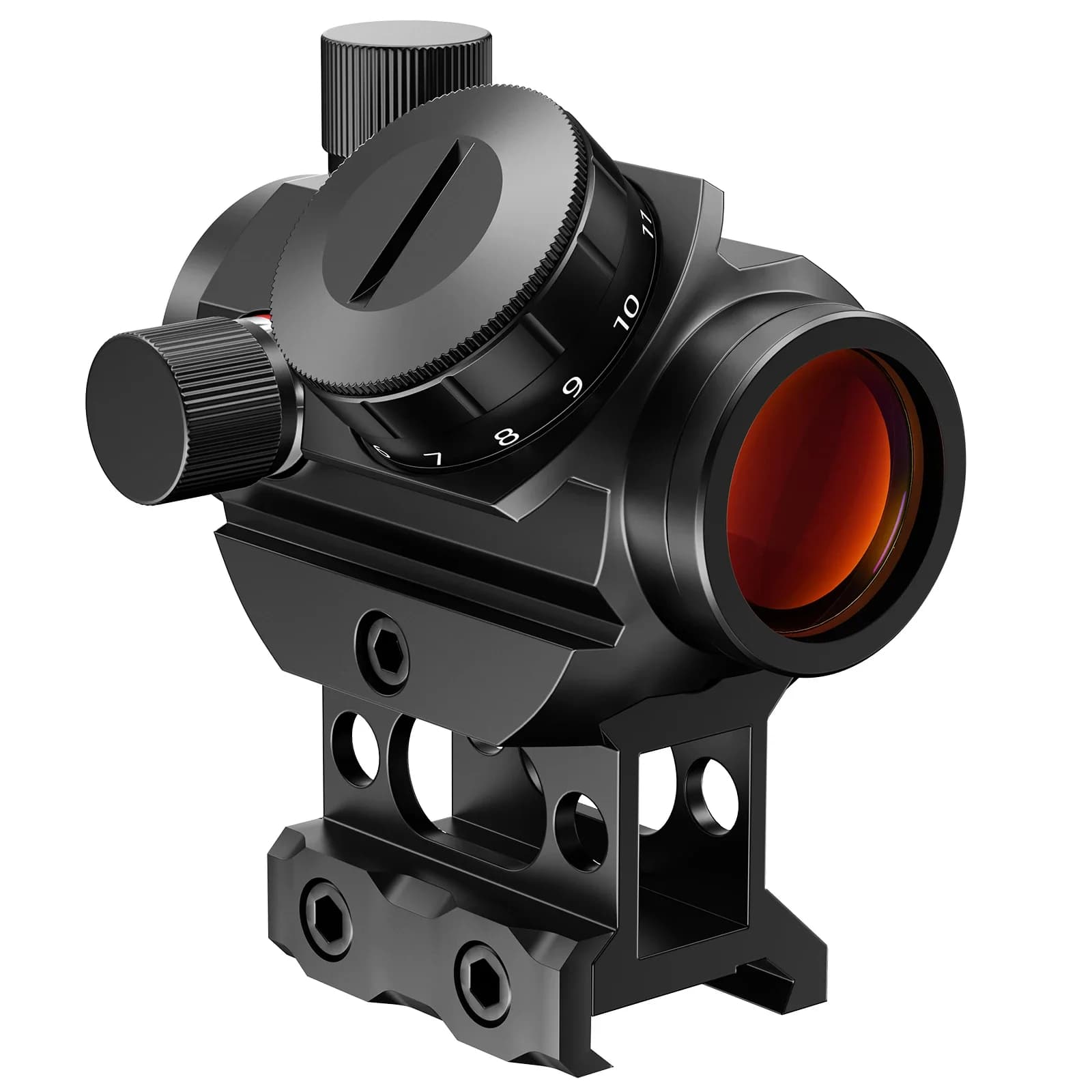 1x20mm Red Dot Sight 4 MOA Red Dot Hunting Air Scope with 1 inch Riser Mount - Image 1