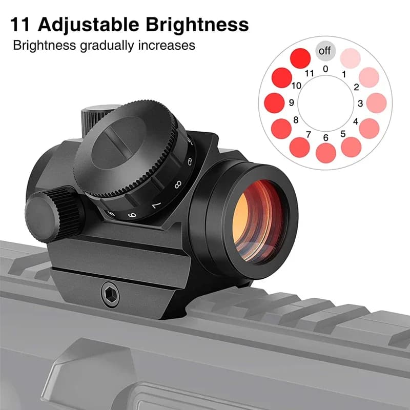 1x20mm Red Dot Sight 4 MOA Red Dot Hunting Air Scope with 1 inch Riser Mount - Image 3