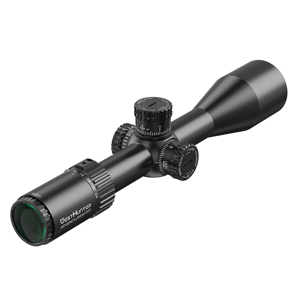 WestHunter HD GEN2 6-24X50 FFP Riflescope 1/10 MIL First Focal Plane Etched Glass Reticle Zero Reset/Zero Stop Optical Sight - Image 2