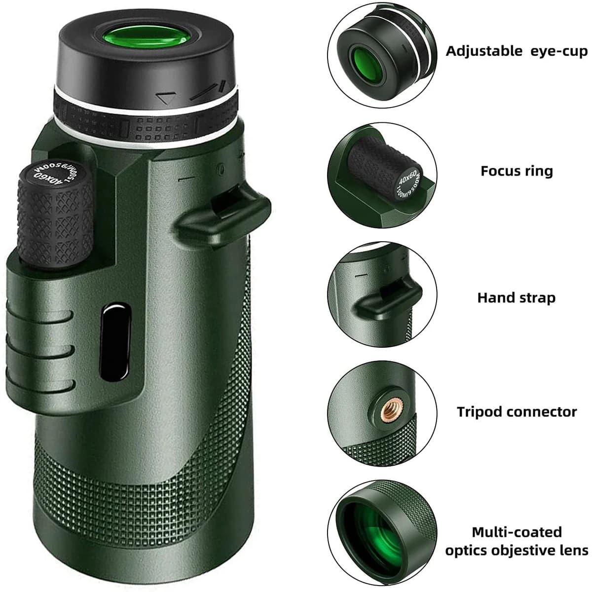 80*100 HD With smartphone stand and tripod Powerful Binoculars Long Range Portable Monocular or Camping Tourism Outdoor - Image 2