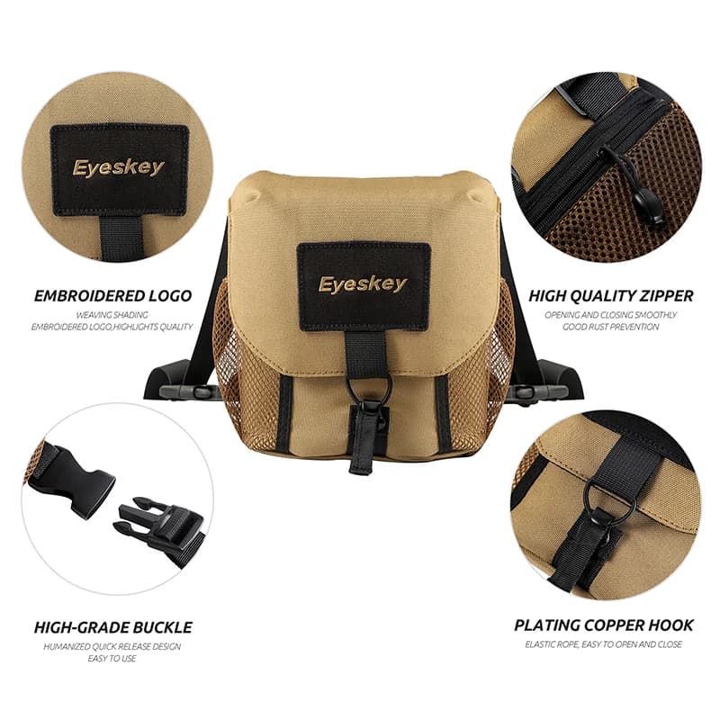 Eyeskey Universal Binocular Bag/Case with Harness Durable Portable Binoculars Camera Chest Pack Bag for Hiking Hunting - Image 3