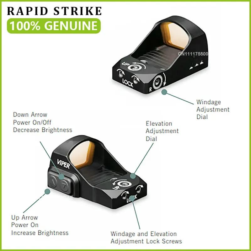 【GENUINE】VIPER VRD-6 Red Dot Sight 6 MOA Compact Pistol Handgun Rifle Reflex Optic Sightscope Shockproof Picatinny Rail Mount - Image 3
