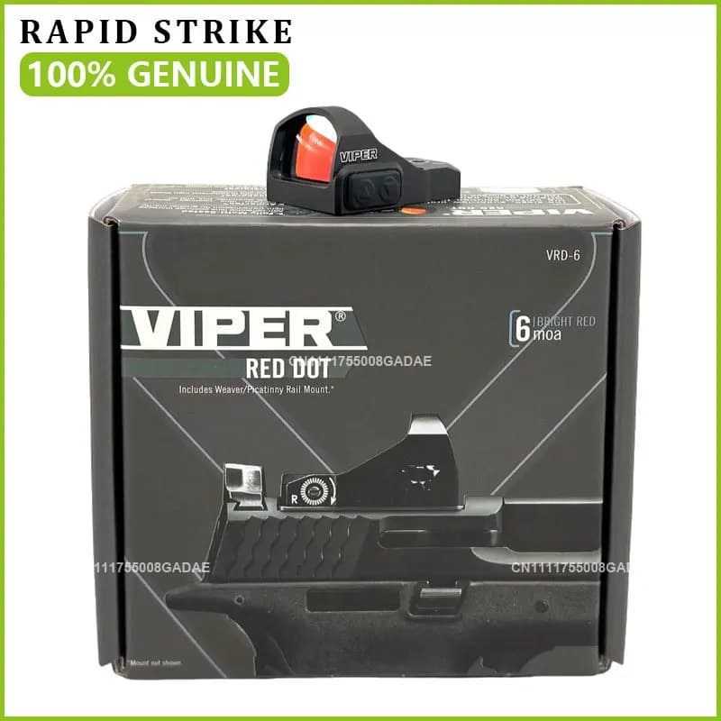 【GENUINE】VIPER VRD-6 Red Dot Sight 6 MOA Compact Pistol Handgun Rifle Reflex Optic Sightscope Shockproof Picatinny Rail Mount - Image 6