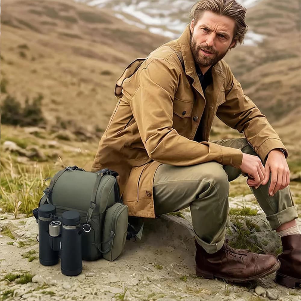 Outdoor Sports Binoculars Bag Chest Bag Hiking Climbing Telescope Storage Bag Foldable Multi-Pocket Portable Backpacks - Image 2