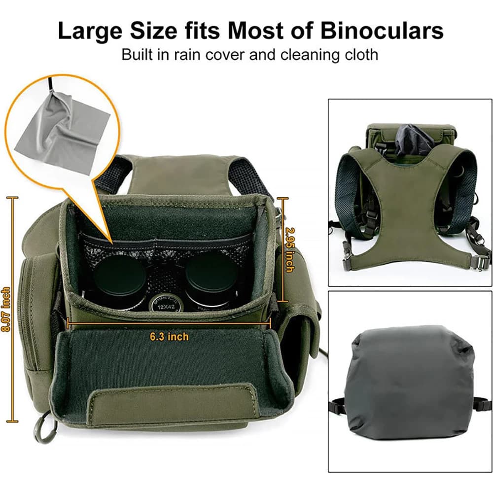 Outdoor Sports Binoculars Bag Chest Bag Hiking Climbing Telescope Storage Bag Foldable Multi-Pocket Portable Backpacks - Image 5