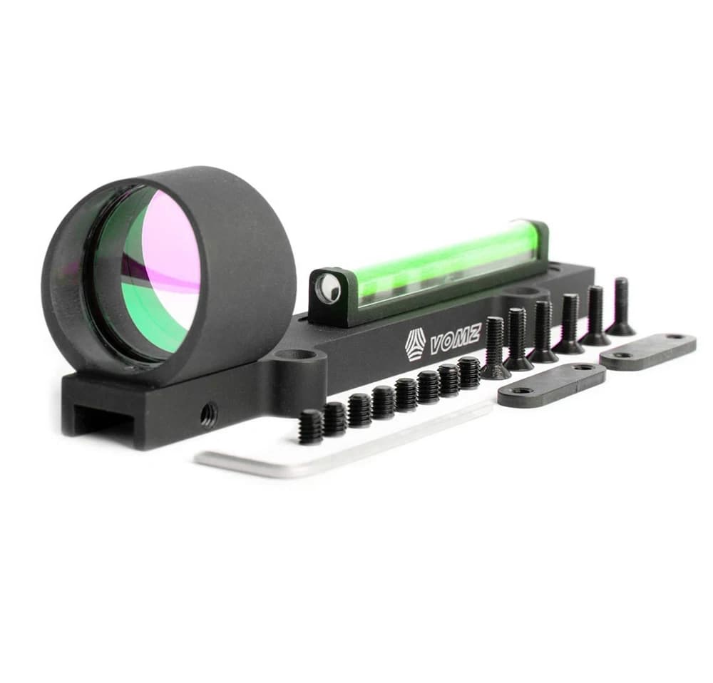 VOMZ 1x28 Red Green Fiber Optic Sight Red Dot Collimator Sight 11mm Rail For Shutgun Hunting Scope - Image 2