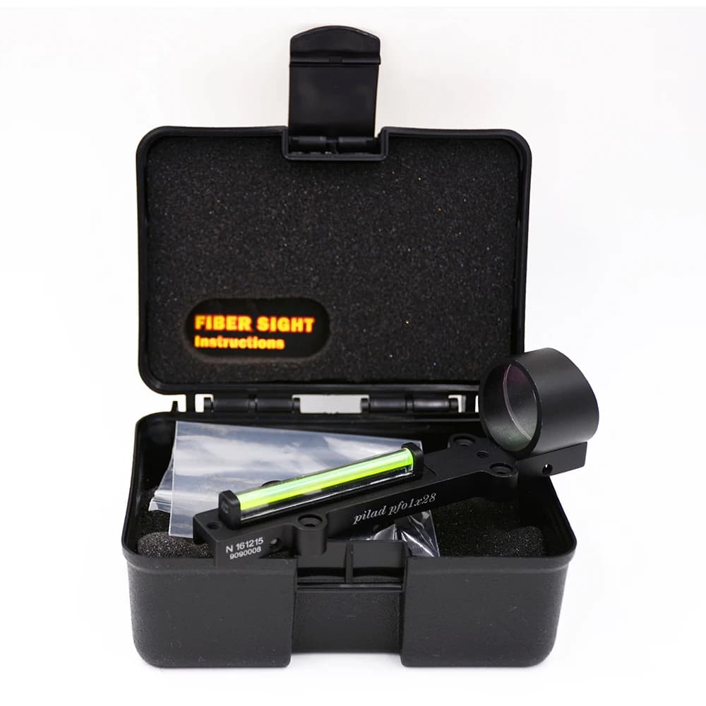 VOMZ 1x28 Red Green Fiber Optic Sight Red Dot Collimator Sight 11mm Rail For Shutgun Hunting Scope - Image 3